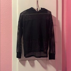 Long-sleeve workout hoodie